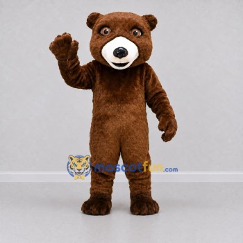 Custom Brown and White Bear Mascot Costume Adult Full Body Suit for Wildlife Events Custom Brown and White Bear Mascot Costume Adult Full Body Suit for Wildlife Events