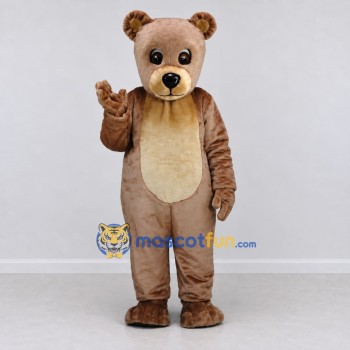Custom Taupe and Cream Teddy Bear Mascot Costume Adult Full Body Suit for Children's Events Custom Taupe and Cream Teddy Bear Mascot Costume Adult Full Body Suit for Children's Events