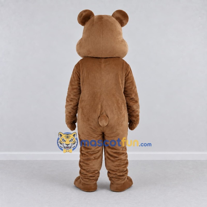 Custom Brown and Cream Bear Mascot Costume Adult Full Body Suit for School Events Custom Brown and Cream Bear Mascot Costume Adult Full Body Suit for School Events