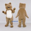 Custom Tan and White Bear Mascot Costume Adult Full Body Suit for Children's Events Custom Tan and White Bear Mascot Costume Adult Full Body Suit for Children's Events