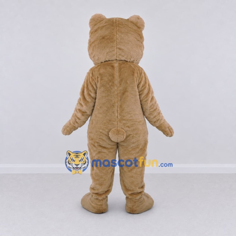 Custom Tan and White Bear Mascot Costume Adult Full Body Suit for Children's Events Custom Tan and White Bear Mascot Costume Adult Full Body Suit for Children's Events