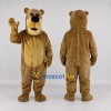 Custom Brown and Tan Bear Mascot Costume Adult Full Body Suit for School Events Custom Brown and Tan Bear Mascot Costume Adult Full Body Suit for School Events