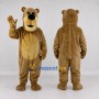 Custom Brown and Tan Bear Mascot Costume Adult Full Body Suit for School Events