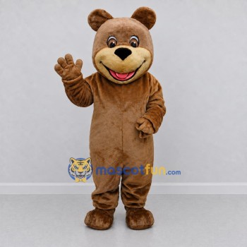 Custom Brown and Tan Teddy Bear Mascot Costume Adult Full Body Suit for Children's Events