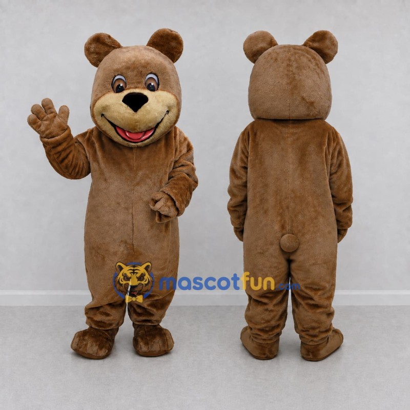 Custom Brown and Tan Teddy Bear Mascot Costume Adult Full Body Suit for Children's Events Custom Brown and Tan Teddy Bear Mascot Costume Adult Full Body Suit for Children's Events