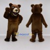 Custom Dark Brown and Cream Bear Mascot Costume Adult Full Body Suit for School Events