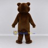 Custom Dark Brown and Cream Bear Mascot Costume Adult Full Body Suit for School Events