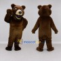 Custom Dark Brown and Cream Bear Mascot Costume Adult Full Body Suit for School Events