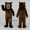 Custom Dark Brown and Cream Bear Mascot Costume Adult Full Body Suit for Sports Events