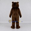 Custom Dark Brown and Cream Bear Mascot Costume Adult Full Body Suit for Sports Events