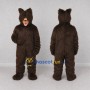 Custom Dark Brown Bear Mascot Costume Adult Full Body Suit for Wildlife Events