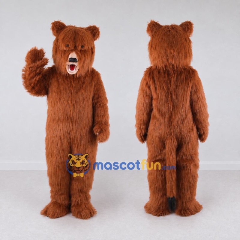 Custom Reddish Brown Bear Mascot Costume Adult Full Body Suit for Wildlife Events Custom Reddish Brown Bear Mascot Costume Adult Full Body Suit for Wildlife Events