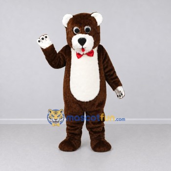 Custom Brown and White Bear Mascot Costume Adult Full Body Suit for Children's Events