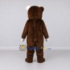 Custom Brown and White Bear Mascot Costume Adult Full Body Suit for Children's Events Custom Brown and White Bear Mascot Costume Adult Full Body Suit for Children's Events