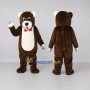 Custom Brown and White Bear Mascot Costume Adult Full Body Suit for Children's Events