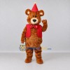 Custom Brown and Red Party Bear Mascot Costume Adult Full Body Suit for Birthday Parties Custom Brown and Red Party Bear Mascot Costume Adult Full Body Suit for Birthday Parties