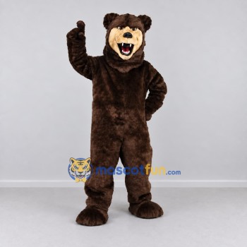 Custom Dark Brown and Tan Bear Mascot Costume Adult Full Body Suit for Sports Events Custom Dark Brown and Tan Bear Mascot Costume Adult Full Body Suit for Sports Events