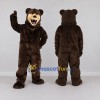 Custom Dark Brown and Tan Bear Mascot Costume Adult Full Body Suit for Sports Events