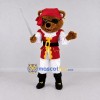 Custom Brown Red and White Pirate Bear Mascot Costume Adult Full Body Suit for Themed Events