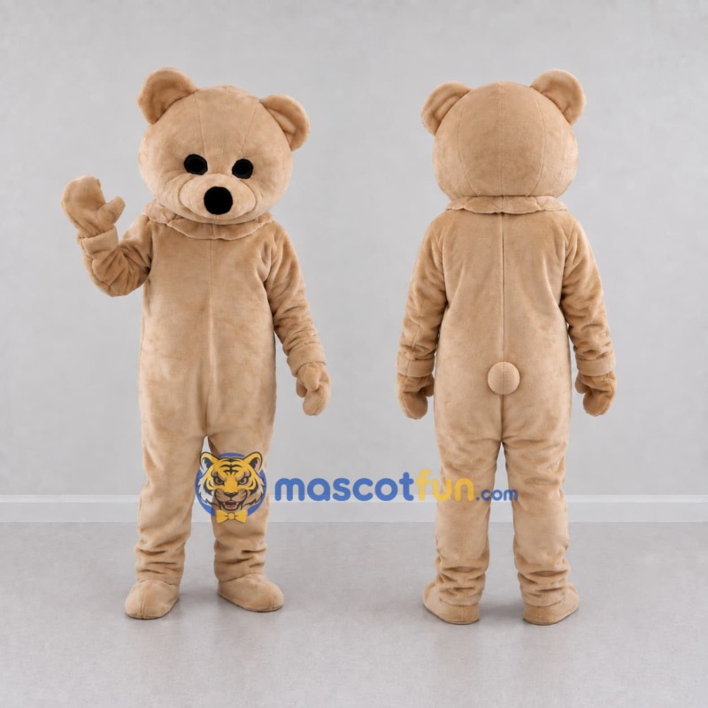 Custom Beige Teddy Bear Mascot Costume Adult Full Body Suit for Children's Events Custom Beige Teddy Bear Mascot Costume Adult Full Body Suit for Children's Events