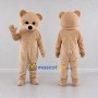 Custom Beige Teddy Bear Mascot Costume Adult Full Body Suit for Children's Events