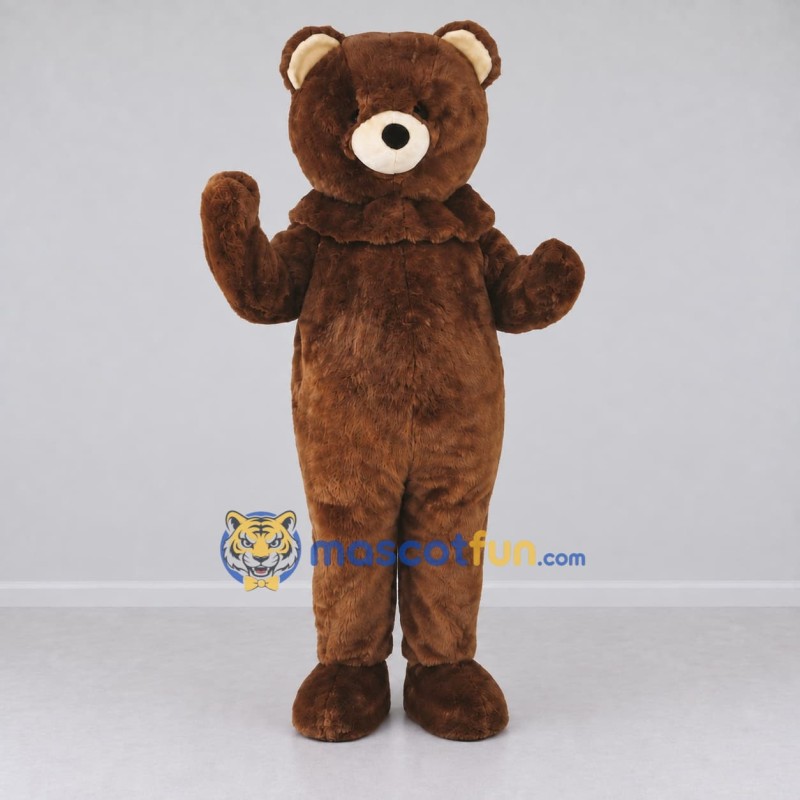 Custom Brown and Cream Teddy Bear Mascot Costume Adult Full Body Suit for Children's Events Custom Brown and Cream Teddy Bear Mascot Costume Adult Full Body Suit for Children's Events