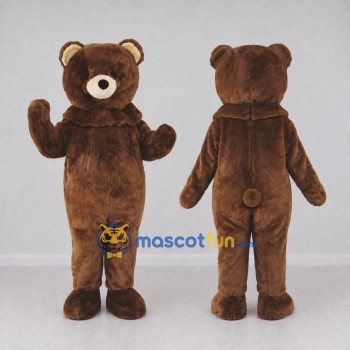 Custom Brown and Cream Teddy Bear Mascot Costume Adult Full Body Suit for Children's Events