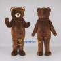 Custom Brown and Cream Teddy Bear Mascot Costume Adult Full Body Suit for Children's Events