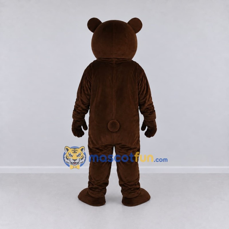 Custom Dark Brown Bear Mascot Costume Adult Full Body Suit for School Events Custom Dark Brown Bear Mascot Costume Adult Full Body Suit for School Events