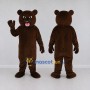 Custom Dark Brown Bear Mascot Costume Adult Full Body Suit for School Events