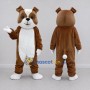 Custom Brown and White Dog Mascot Costume Adult Full Body Suit for Pet Events