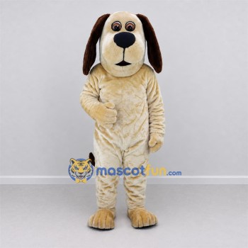 Custom Cream and Brown Dog Mascot Costume Adult Full Body Suit for Pet Events