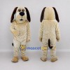 Custom Cream and Brown Dog Mascot Costume Adult Full Body Suit for Pet Events