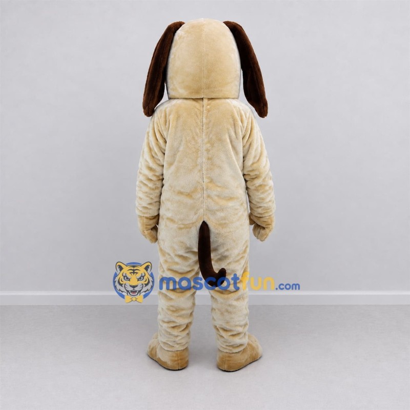 Custom Cream and Brown Dog Mascot Costume Adult Full Body Suit for Pet Events