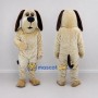 Custom Cream and Brown Dog Mascot Costume Adult Full Body Suit for Pet Events