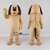 Custom Tan and Brown Dog Mascot Costume Adult Full Body Suit for School Events Custom Tan and Brown Dog Mascot Costume Adult Full Body Suit for School Events
