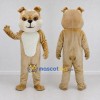 Custom Tan and White Bulldog Mascot Costume Adult Full Body Suit for Sports Events Custom Tan and White Bulldog Mascot Costume Adult Full Body Suit for Sports Events
