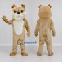 Custom Tan and White Bulldog Mascot Costume Adult Full Body Suit for Sports Events