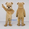 Custom Tan Bulldog Mascot Costume Adult Full Body Suit for Sports Events Custom Tan Bulldog Mascot Costume Adult Full Body Suit for Sports Events