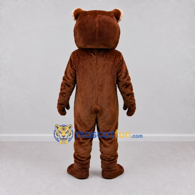 Custom Brown and Cream Bear Mascot Costume Adult Full Body Suit for Sports Events