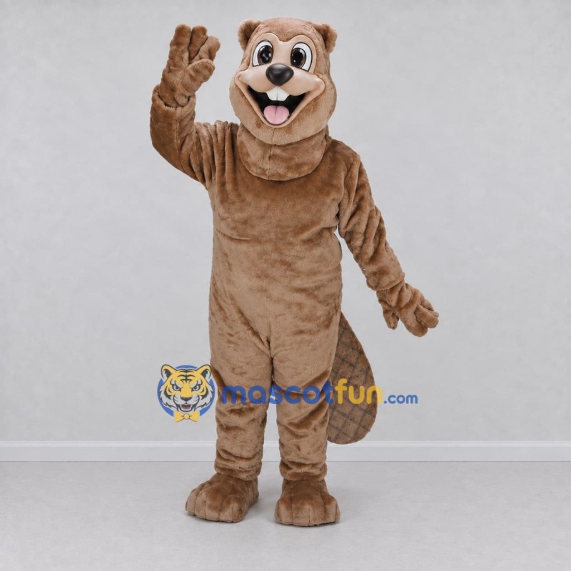 Custom Light Brown Beaver Mascot Costume Adult Full Body Suit for Nature Events Custom Light Brown Beaver Mascot Costume Adult Full Body Suit for Nature Events
