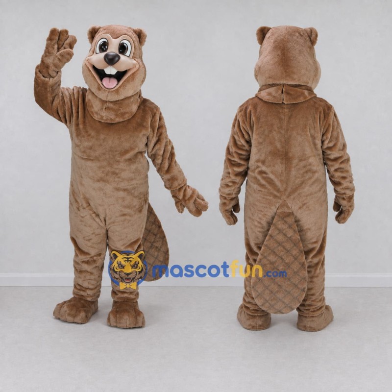 Custom Light Brown Beaver Mascot Costume Adult Full Body Suit for Nature Events Custom Light Brown Beaver Mascot Costume Adult Full Body Suit for Nature Events