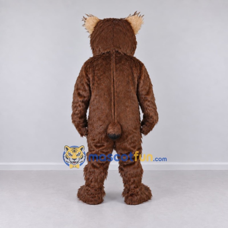 Custom Brown and Tan Wildcat Mascot Costume Adult Full Body Suit for Sports Events Custom Brown and Tan Wildcat Mascot Costume Adult Full Body Suit for Sports Events