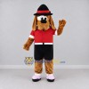 Custom Brown Red and Black Dog Mascot Costume Adult Full Body Suit for Themed Events