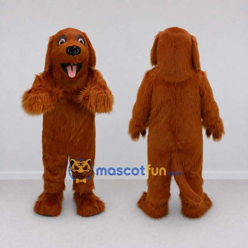 Custom Reddish Brown Dog Mascot Costume Adult Full Body Suit for Pet Events Custom Reddish Brown Dog Mascot Costume Adult Full Body Suit for Pet Events