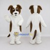Custom White and Brown Dog Mascot Costume Adult Full Body Suit for Pet Events Custom White and Brown Dog Mascot Costume Adult Full Body Suit for Pet Events