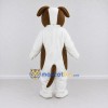 Custom White and Brown Dog Mascot Costume Adult Full Body Suit for Pet Events Custom White and Brown Dog Mascot Costume Adult Full Body Suit for Pet Events