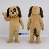 Custom Tan and Brown Dog Mascot Costume Adult Full Body Suit for Children's Events Custom Tan and Brown Dog Mascot Costume Adult Full Body Suit for Children's Events