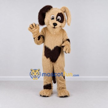 Custom Cream and Brown Dog Mascot Costume Adult Full Body Suit for Pet Events