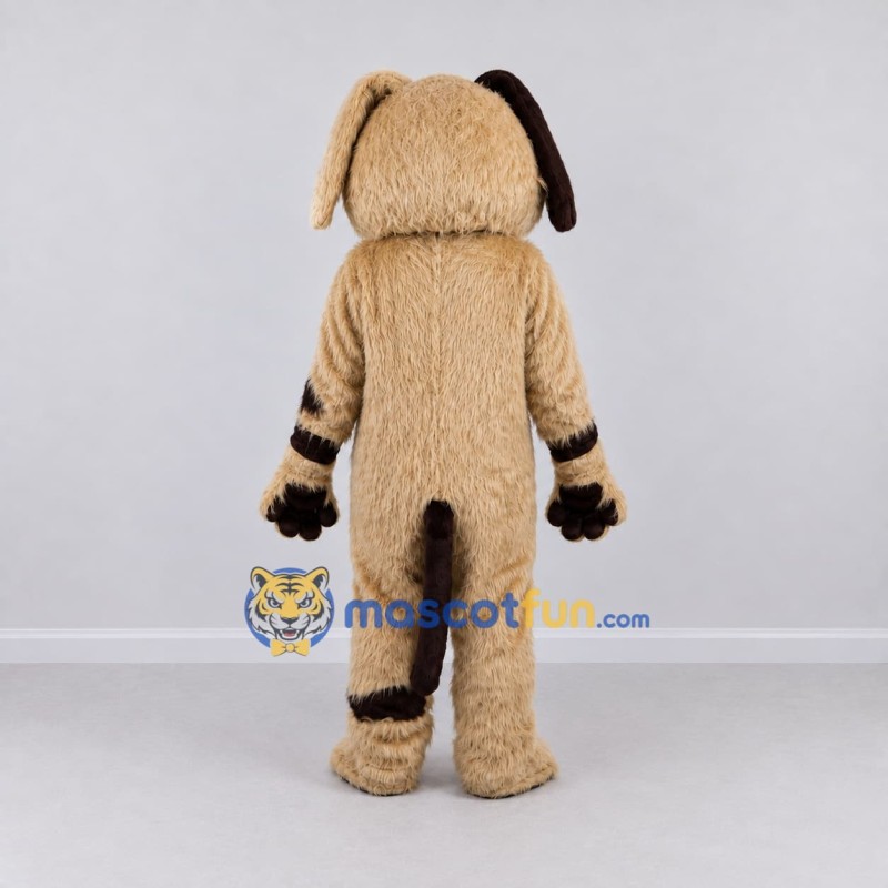 Custom Cream and Brown Dog Mascot Costume Adult Full Body Suit for Pet Events Custom Cream and Brown Dog Mascot Costume Adult Full Body Suit for Pet Events